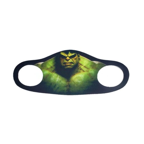 Hulk reusable, breathable soft cloth face mask.  *Youth* - Picture 2 of 3